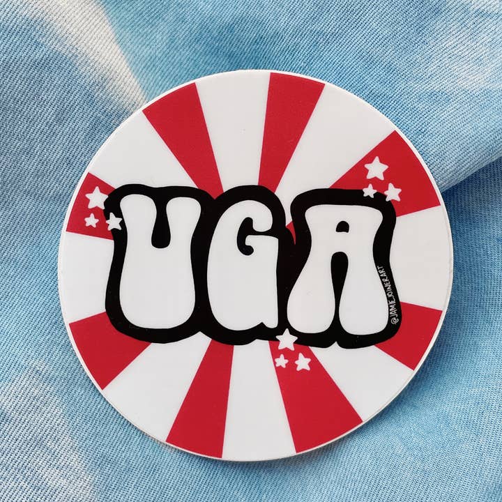 Jamie Joiner Art - Wholesale Sticker - UGA Retro Circle