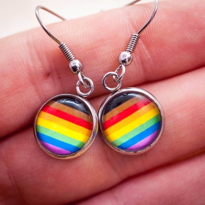 Crafty Queer Studio - Wholesale Stud/Post Earrings - Inclusive rainbow LGBTQ+ earrings - stud or dangle4