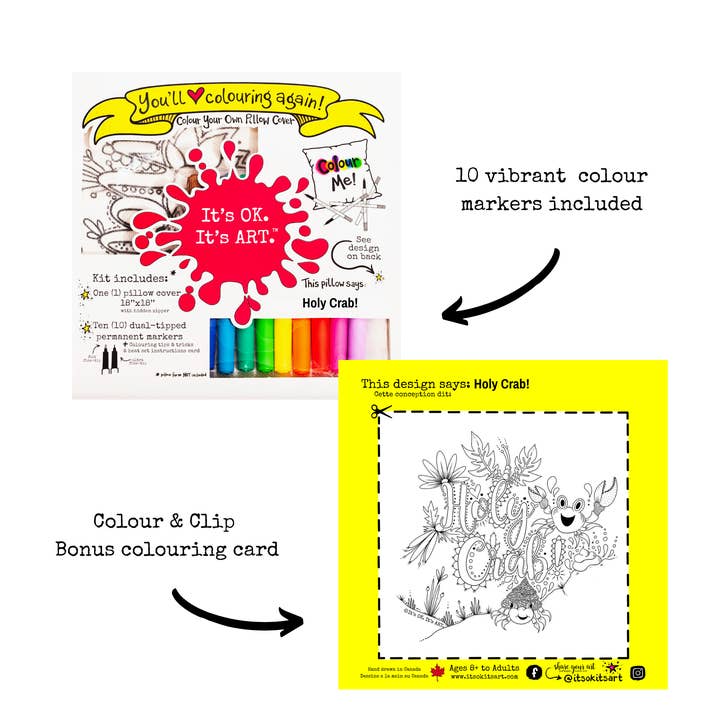 It's OK. It's ART. - Wholesale DIY Craft Kit - Holy Crab East Coast DIY Craft Coloring Kit4