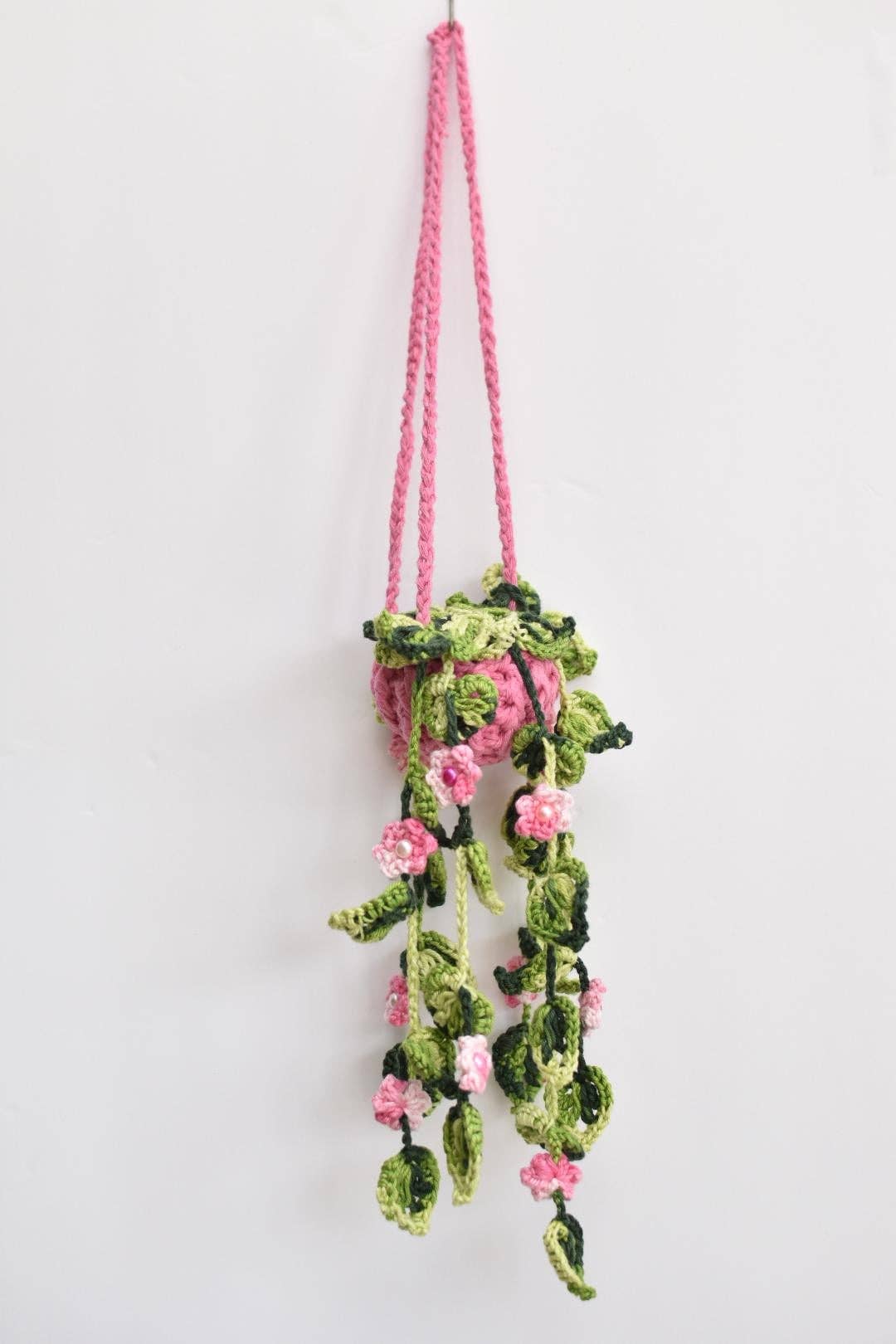 Anh2 LTD – Großhandel Tischdeko – Gehäkelte hängende Pflanzen, Blume, hängende Korbdekoration Auto2