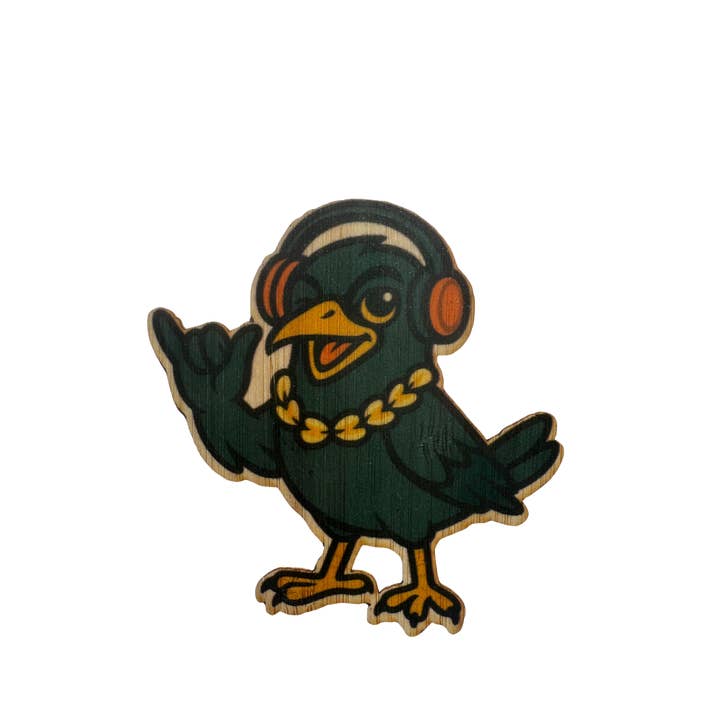 DJ Mynah Bird for wholesale by Bamboo Wood Stickers