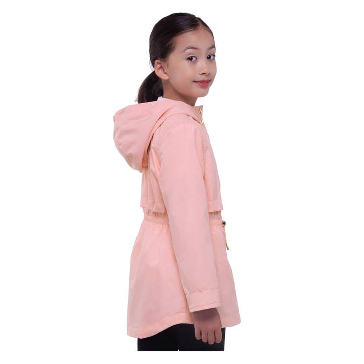Rokka & Rolla - Wholesale Windbreaker - Kids - Girls' Light Rain Jacket Hooded Trench Coat21