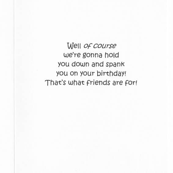 GrammaBurp Humorous Greeting Cards - Wholesale Birthday card - Spank a Funny Birthday Spankings from Friends Greeting Card