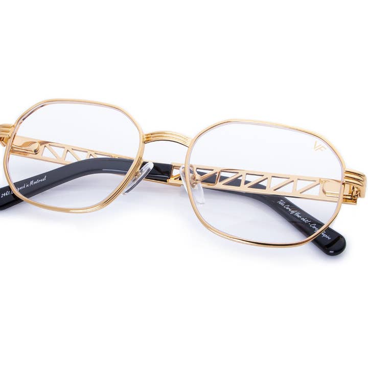 VF Jacques Cartier Hustler 24KT Gold (Clear) for wholesale by Vintage Frames Company