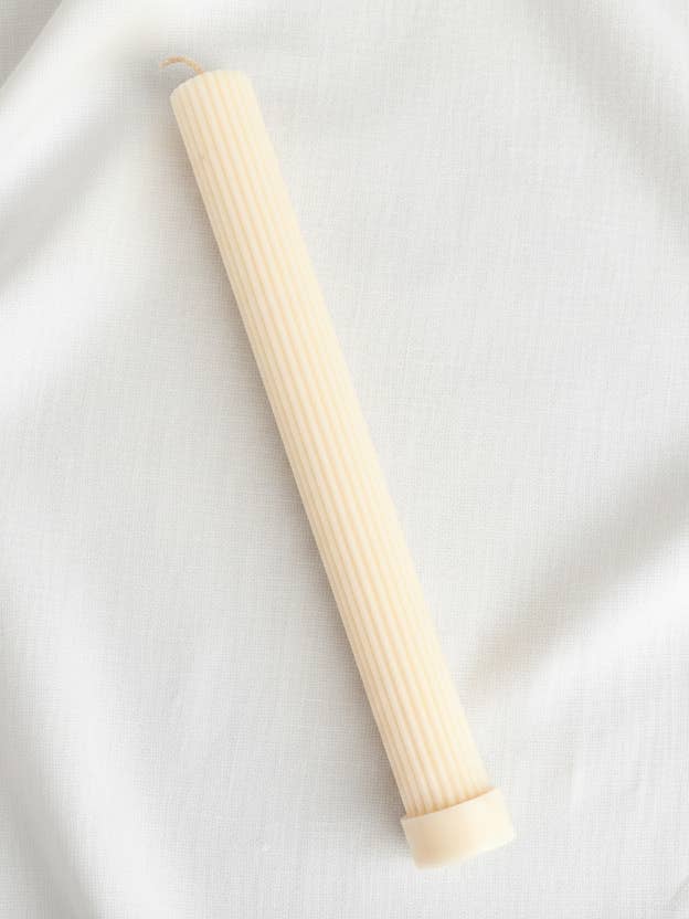 Ribbed Dinner Candle for wholesale by Kourage & co