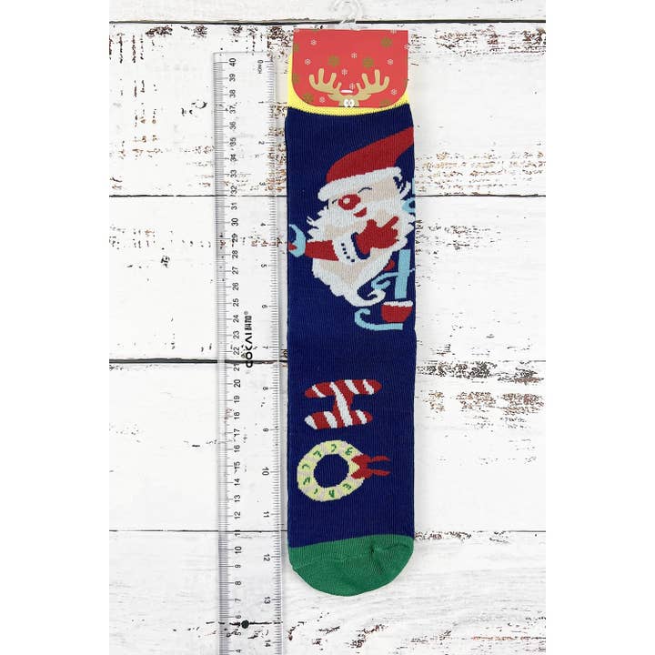 ASSORTED CHRISTMAS THEME PRINT MID-TUBE SOCKS for wholesale on Faire