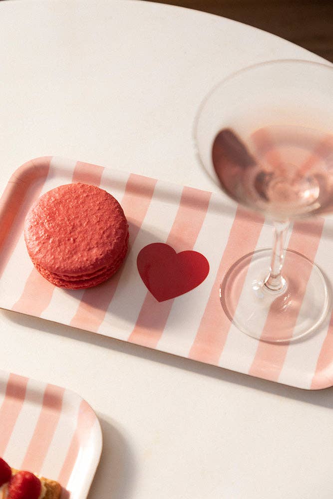 ALL THE WAYS TO SAY - Europe - Wholesale Serving Tray - Pink stripes - Coffee Tray1