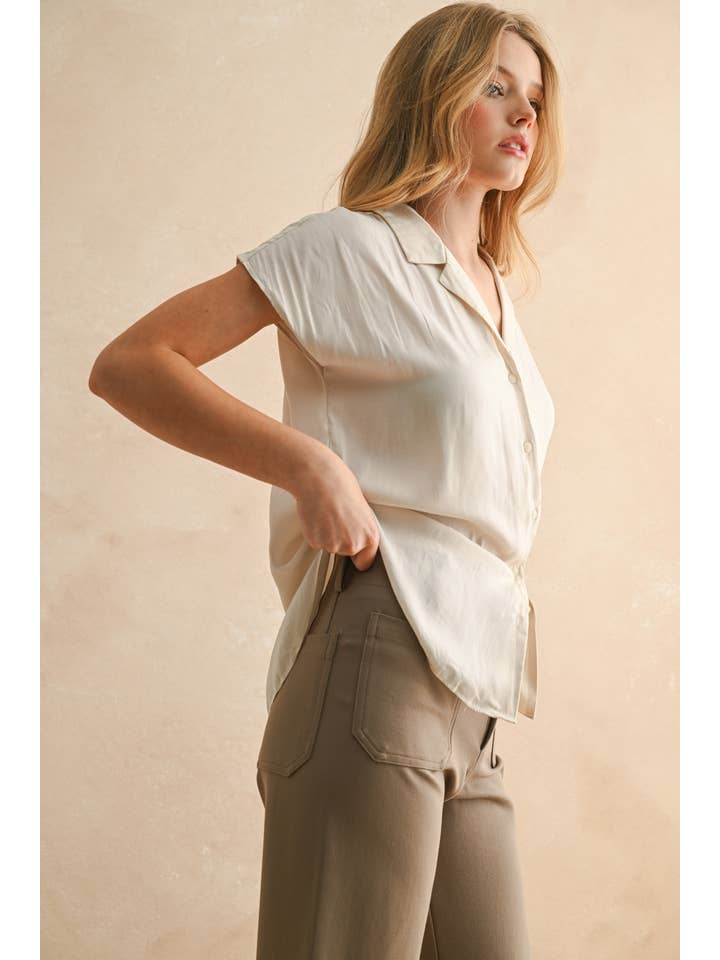 MIOU MUSE – Großhandel Hemd mit Button-down-Kragen – Damen – MMT1194 KNOPF-DOWN-HEMD MIT KAPPENÄRMELN6