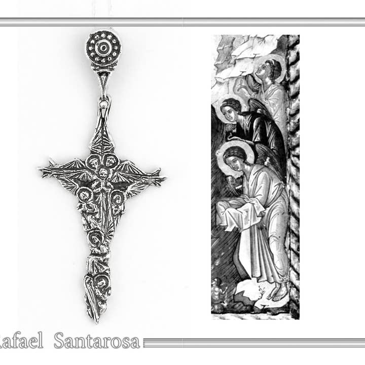 Byzantine talisman cross Guardian angels for wholesale by RAFAEL SANTAROSA