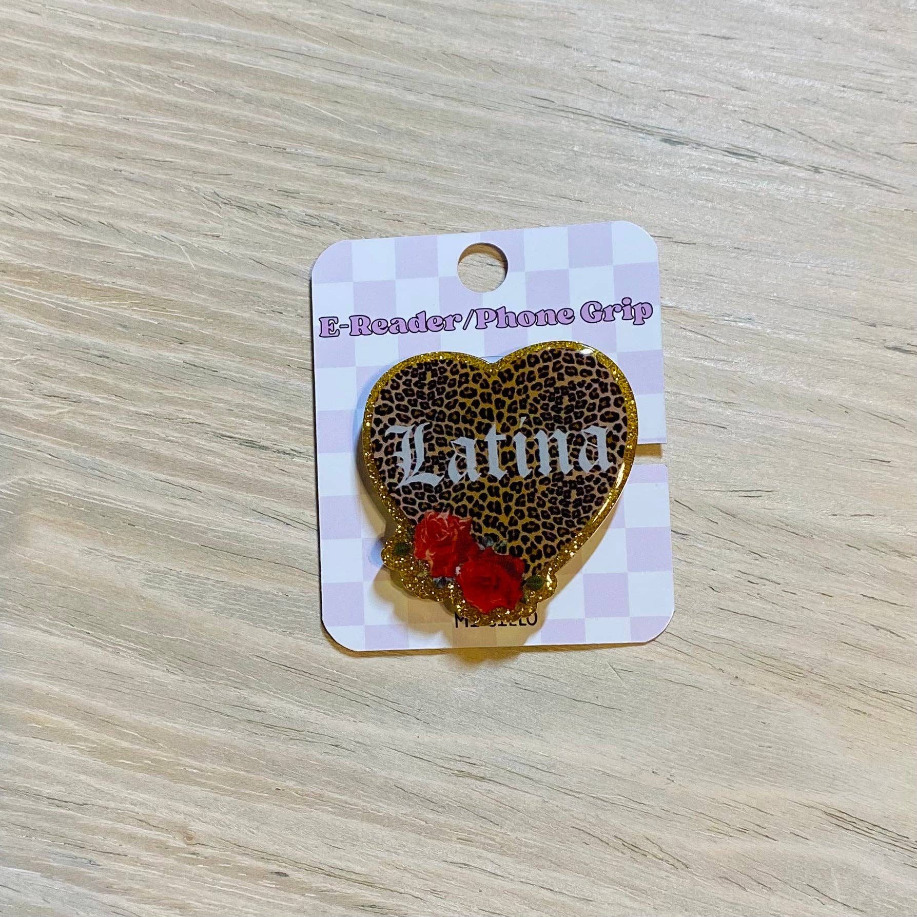 Kailex Boutique Wholesale - Wholesale Phone Grip - Latina Leopard Heart E-Reader, Phone Grip for all Devices - Magnetic or Adhesive2