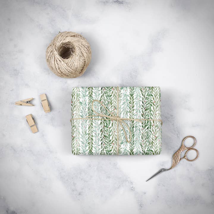 Phillips Designs - Wholesale Wrapping Paper Roll - Leaf Lines Art Paper2