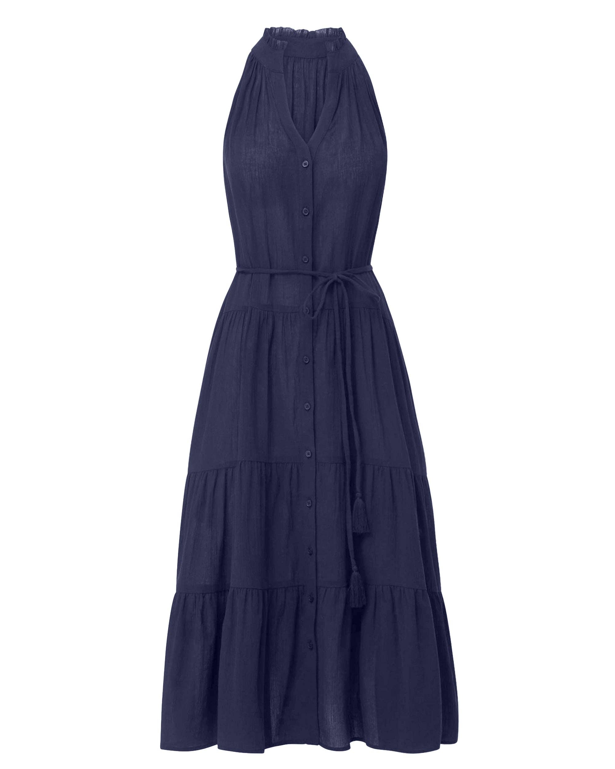 Navy Robe Tracy en bleu marine en vente sur Faire0