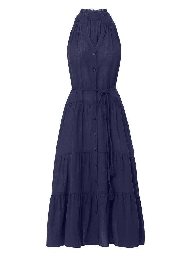 Tracy Dress In Navy for wholesale by Change of Scenery