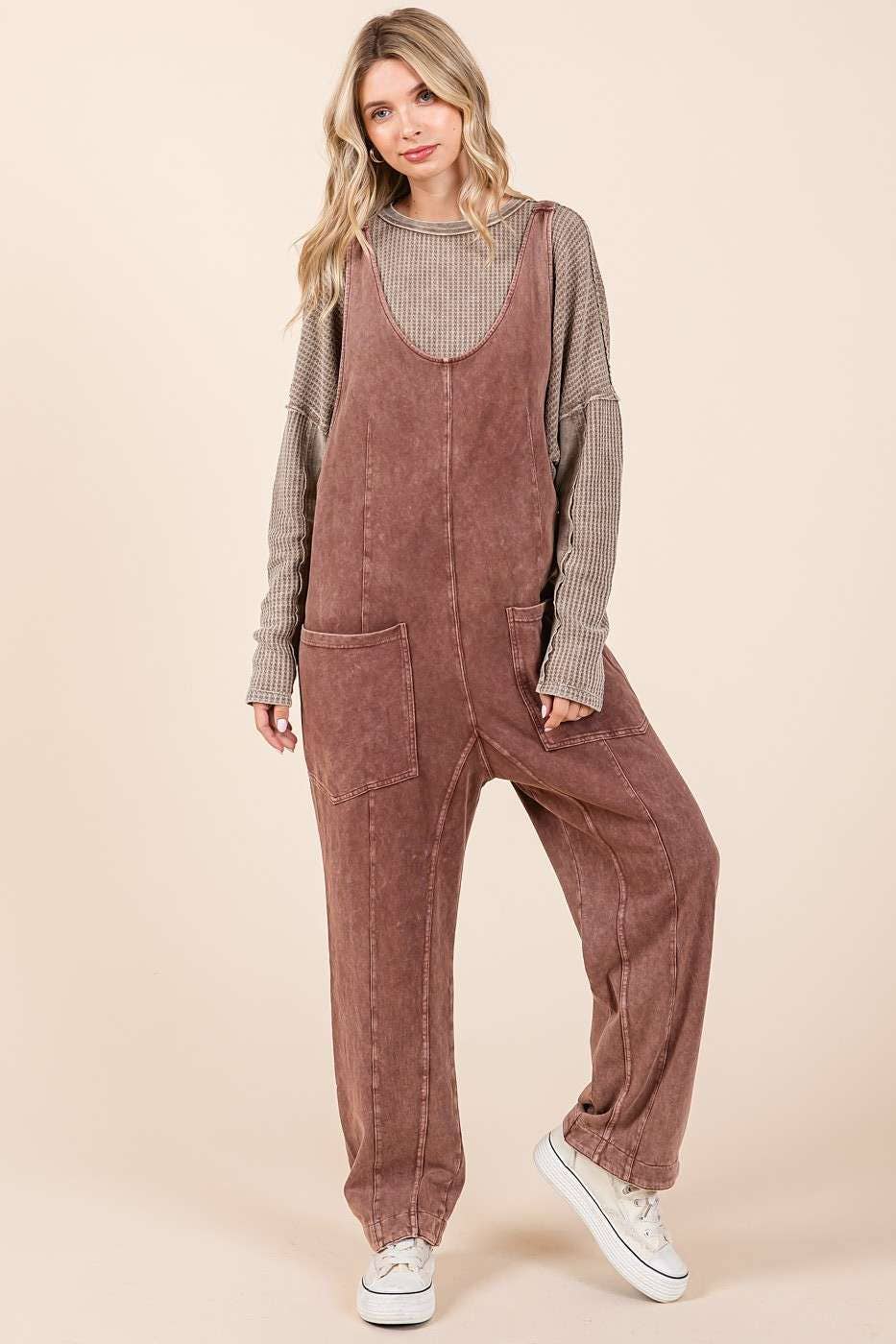 mittoshop - Wholesale Jumpsuit - Women's - MINERAL WASH RELAXED FIT SLEEVELESS HAREM JUMPSUIT21