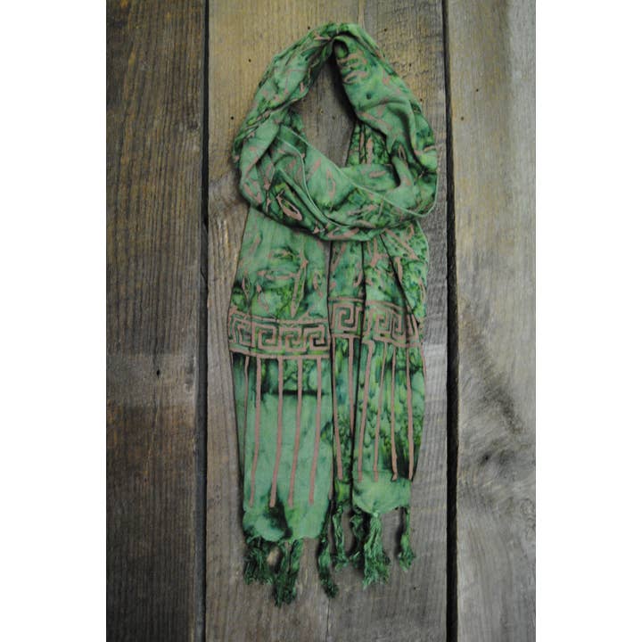 Nusantara Inc. - Wholesale Scarf - Women's - Rayon Batik Scarf - 98781 A-C (Knotted Fringe)13