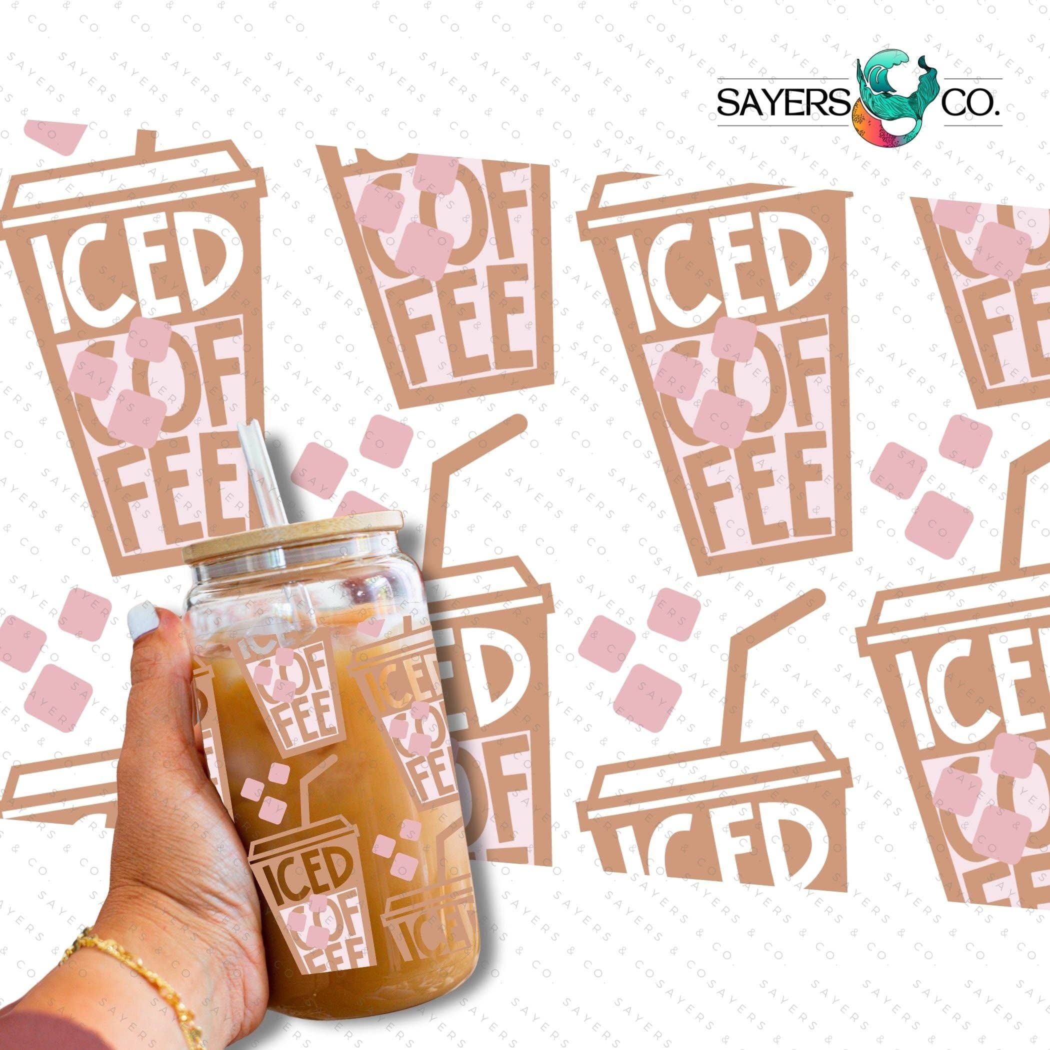 Sayers & Co. - Wholesale Sublimation Transfer - PRINTED Sublimation Transfer or Vinyl Print- Iced Coffee 16oz Print (Copy)0