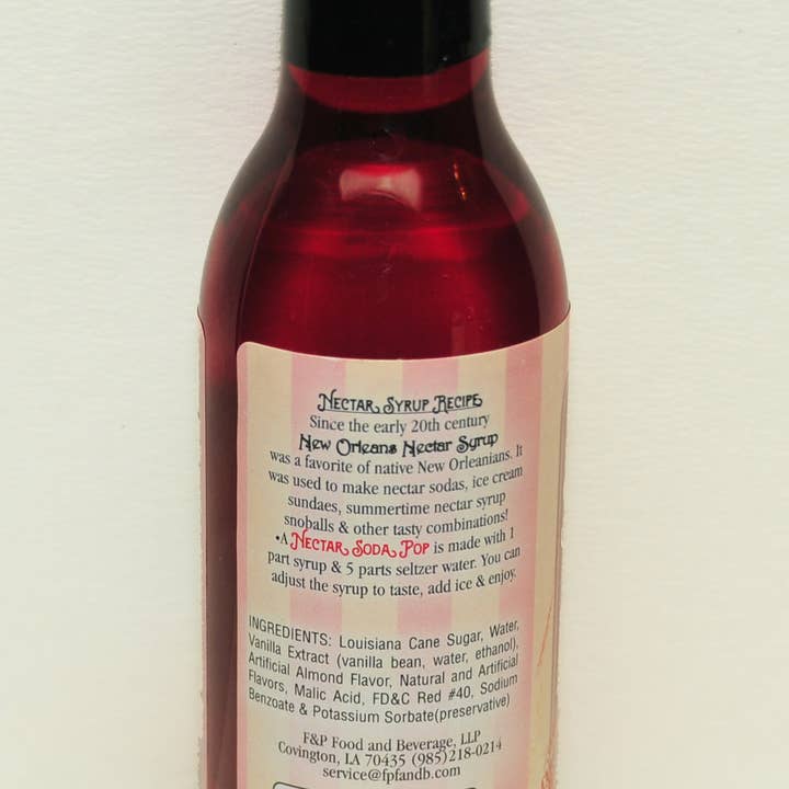 Sean Rivera,LLC / dba Olde Tyme New Orleans - Wholesale Flavored Syrup - Olde Tyme Nectar Syrup 10 fl oz.
