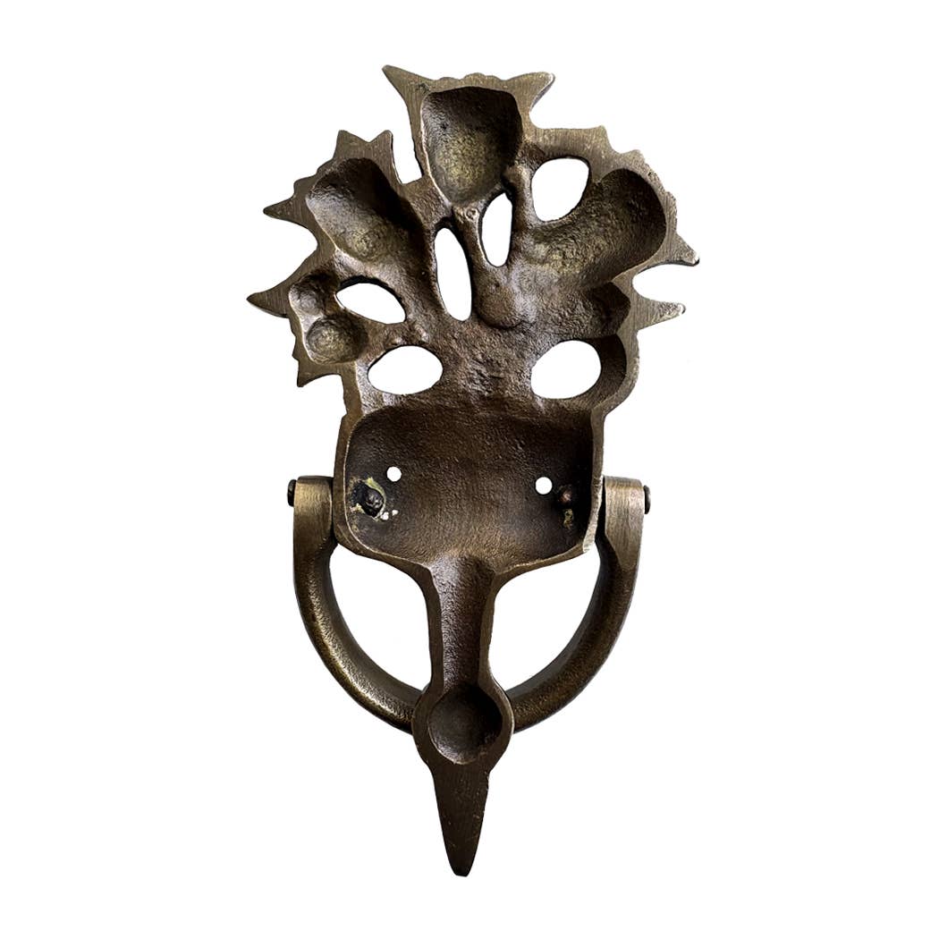 Madison Bay Co. - Historical Home Decor Reproductions – Großhandel Griff/Handgriff – Antiker Türklopfer aus Messing mit Blumenmotiv – Vintage-Stil, 16,5 cm1