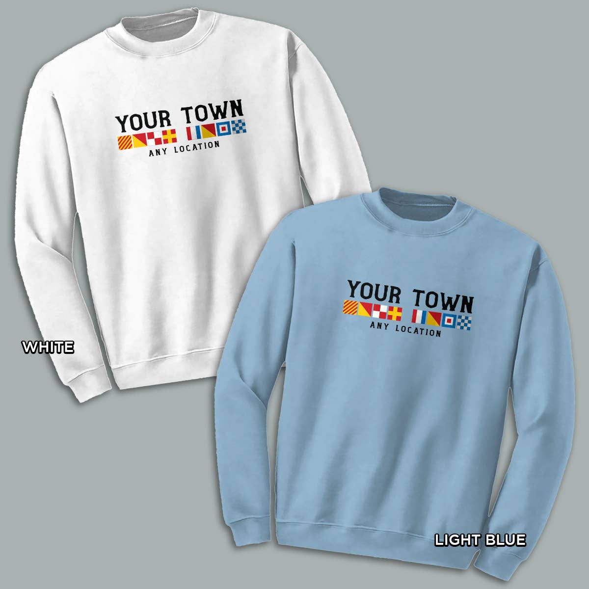 RetroPlanet - Wholesale T-Shirt (Graphic) - Unisex - Nautical Flags Name Drop T-Shirt Sweatshirt Hoodie Adult5