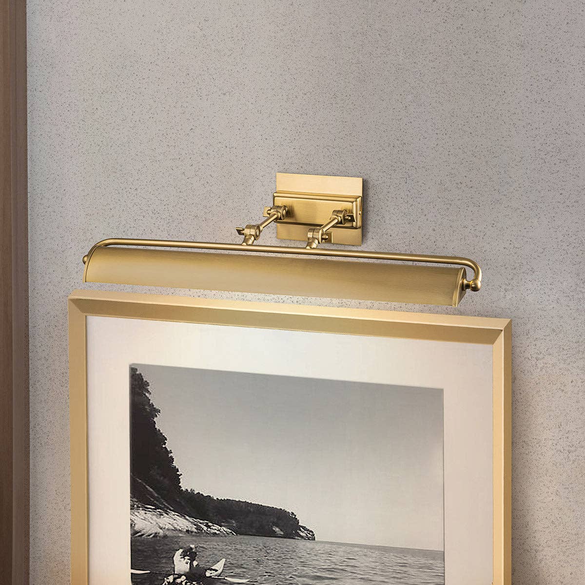 Lucas McKearn - Wholesale Sconce - Winchfield Large Picture Light in Aged Brass4