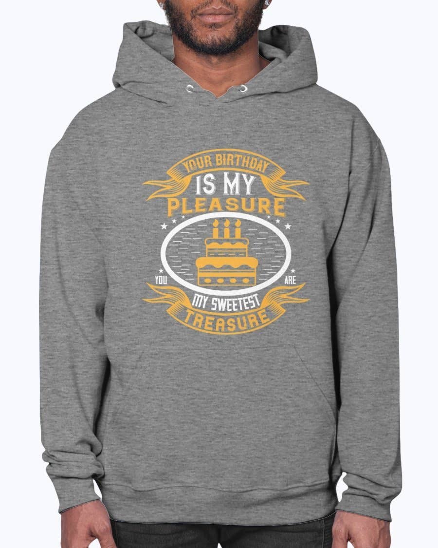 tshirt unlimited - Vente Sweat à capuche - homme - C'est un plaisir de ton anniversaire. Tu es mon trésor le plus doux - Anniversaire - Sweat à capuche8