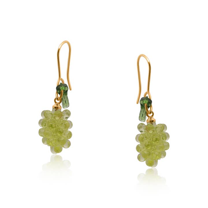 Big Metal London - Wholesale Dangle Earrings - Dionysus Bunch of Grapes Dangle Earrings