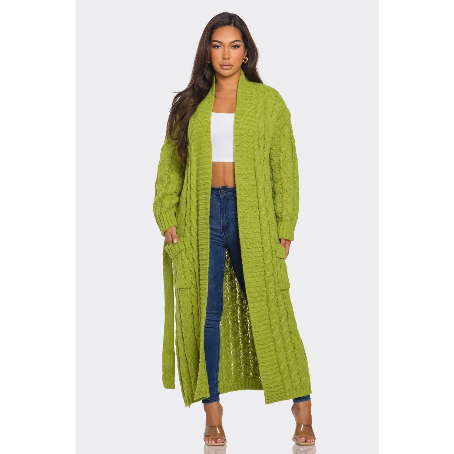 HiteJeans - Vendita all'ingrosso Cardigan - Donna - MAXI CARDIGAN IN MAGLIA CON CINTURA10