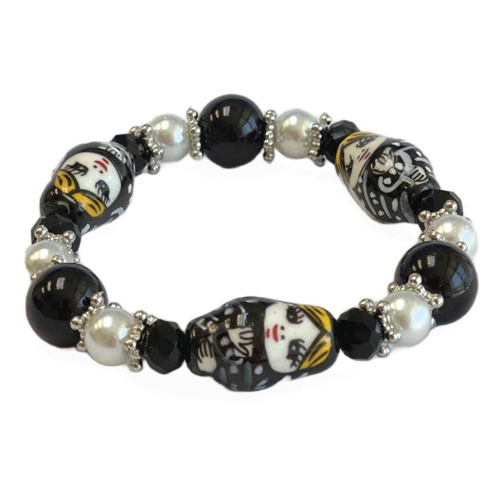 Fiona Accessories - Wholesale Beaded Bracelet - Nesting Doll Beaded Bracelet, Russian Porcelain Jewelry Gift11