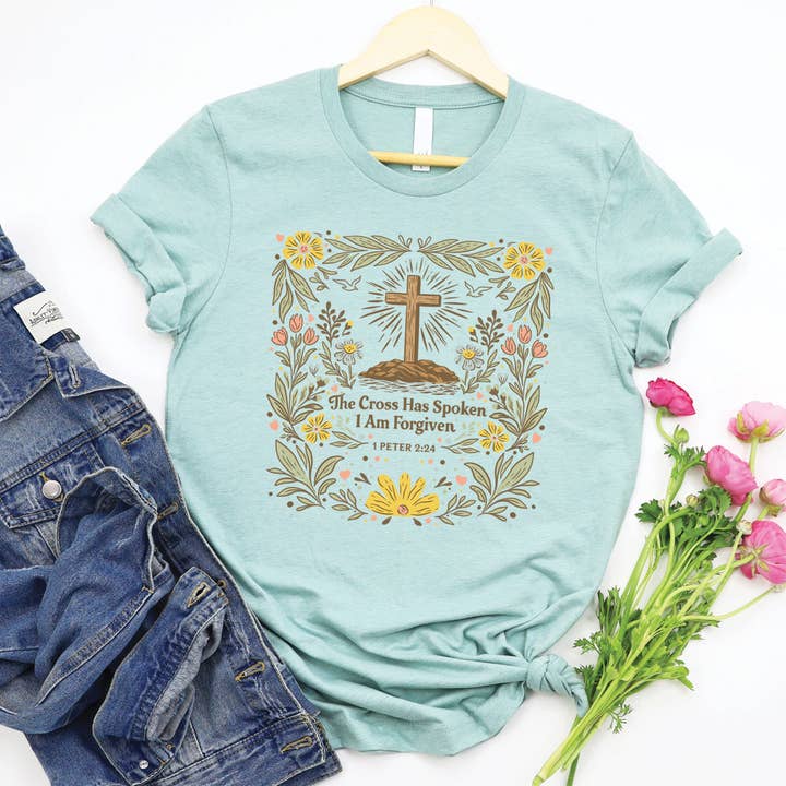 Le Tee La Croix a Parlé pour la vente par Love in Faith