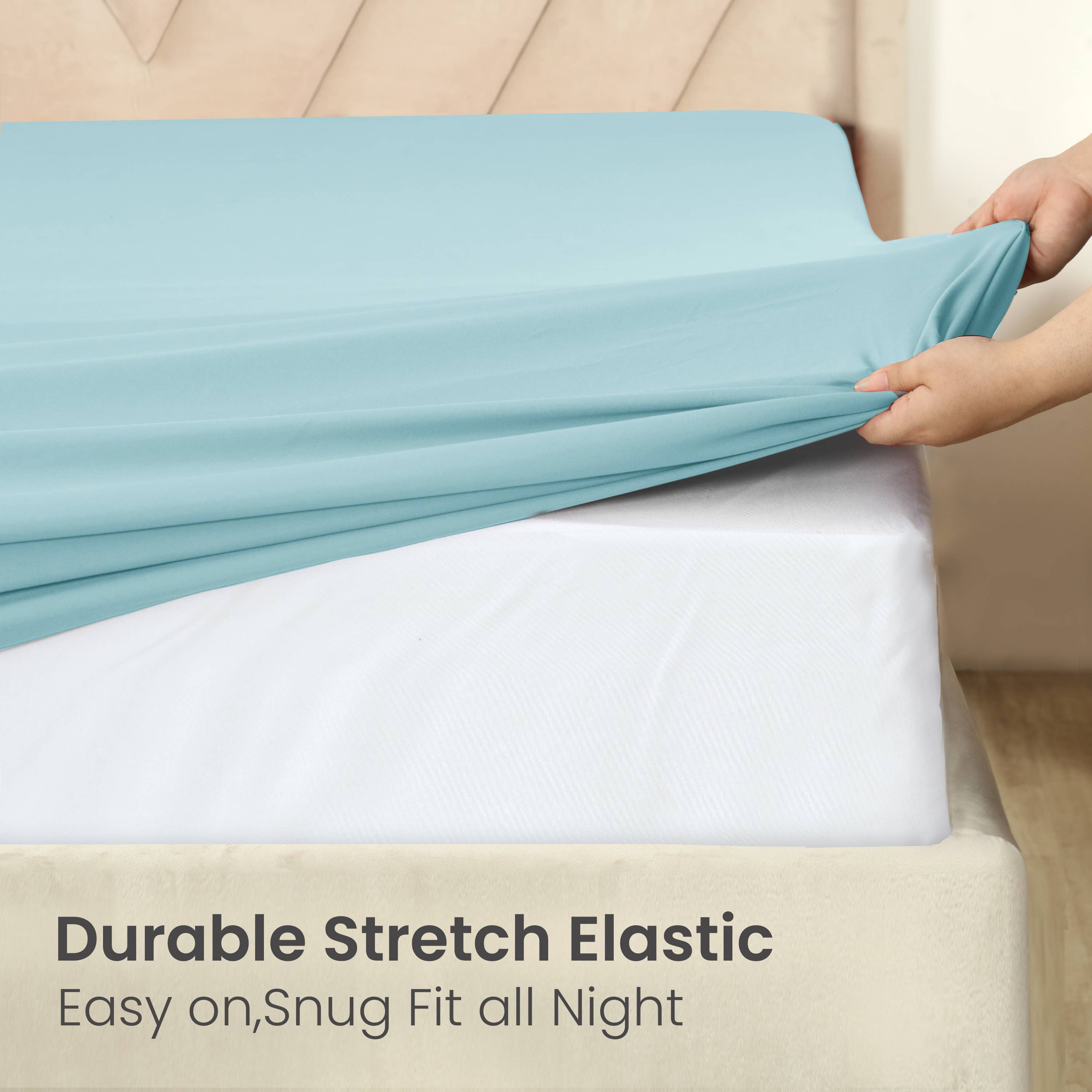 Cottonpassion_US - Vente Draps-housses - Draps-housses en microfibre douce avec bonnets extra profonds jusqu'à 40,6 cm51