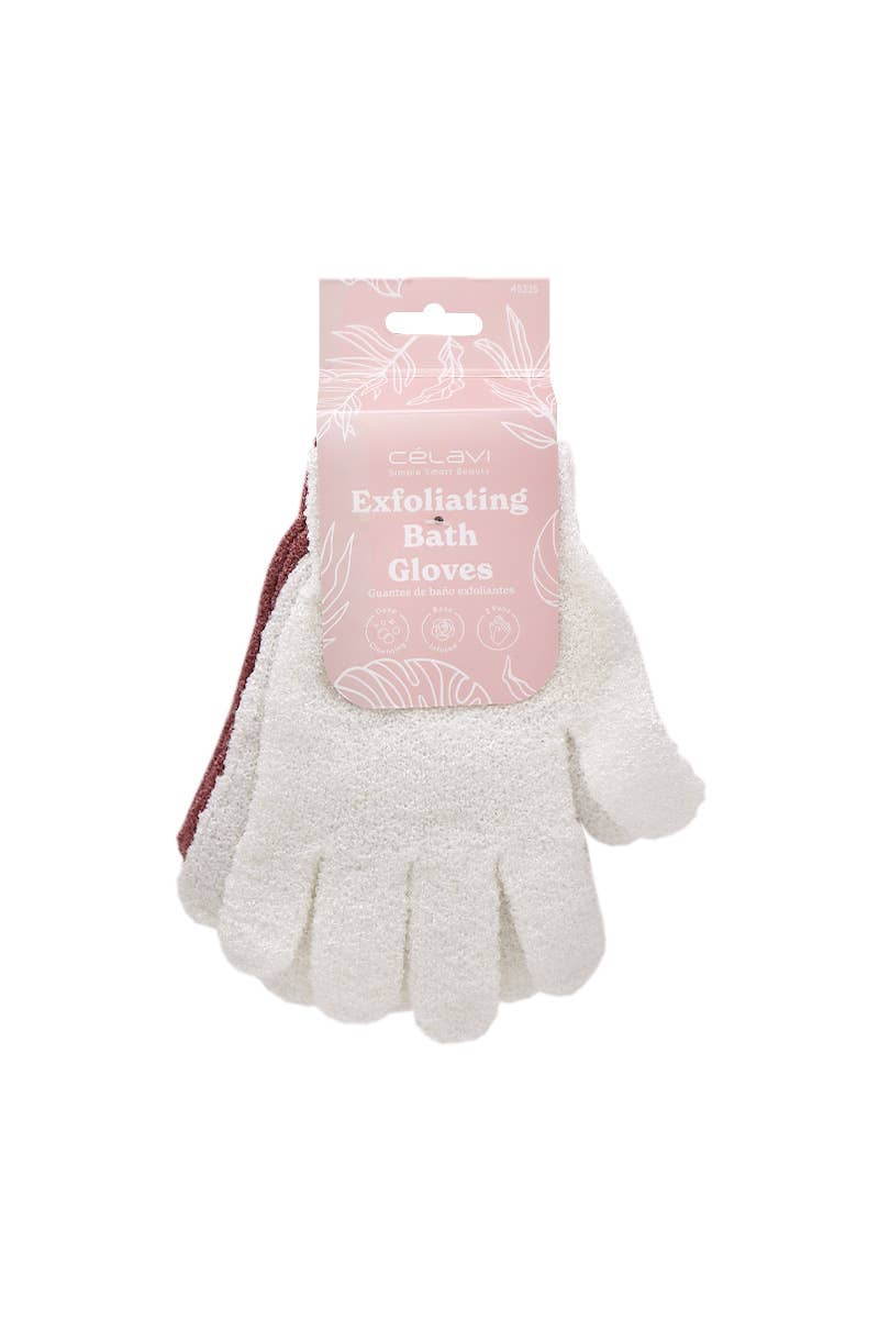 PINEAPPLE Beauty - Wholesale Exfoliating Gloves/Mitts - Celavi 45225 2pc Exfoliating Bath Gloves - 121