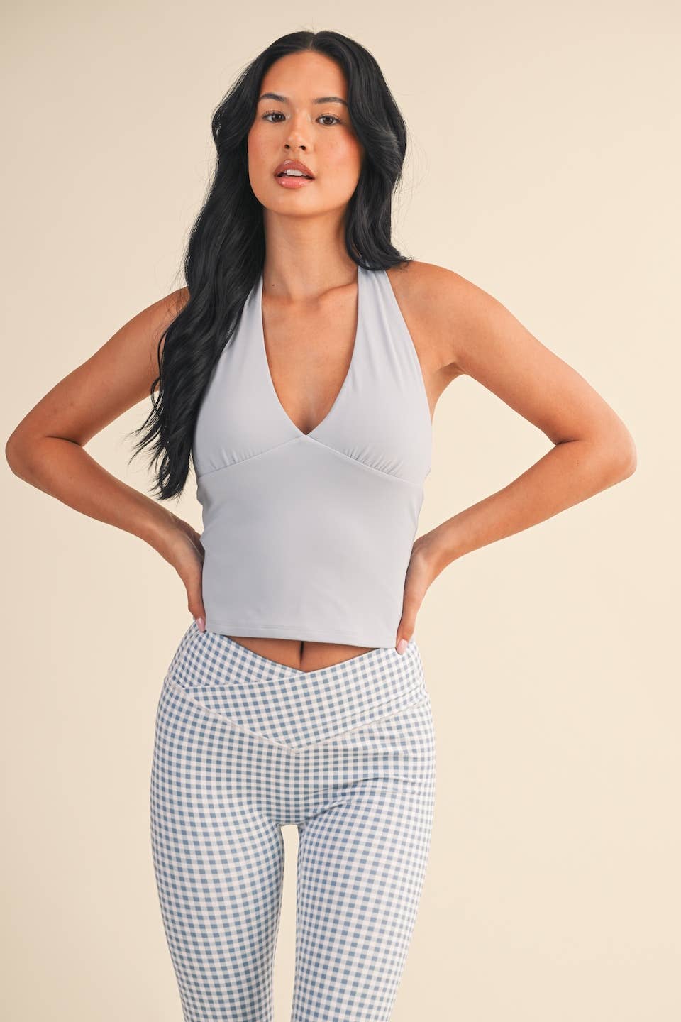 KIMBERLY C - Wholesale Athletic Top - Women's - Plunge Halter Tank27