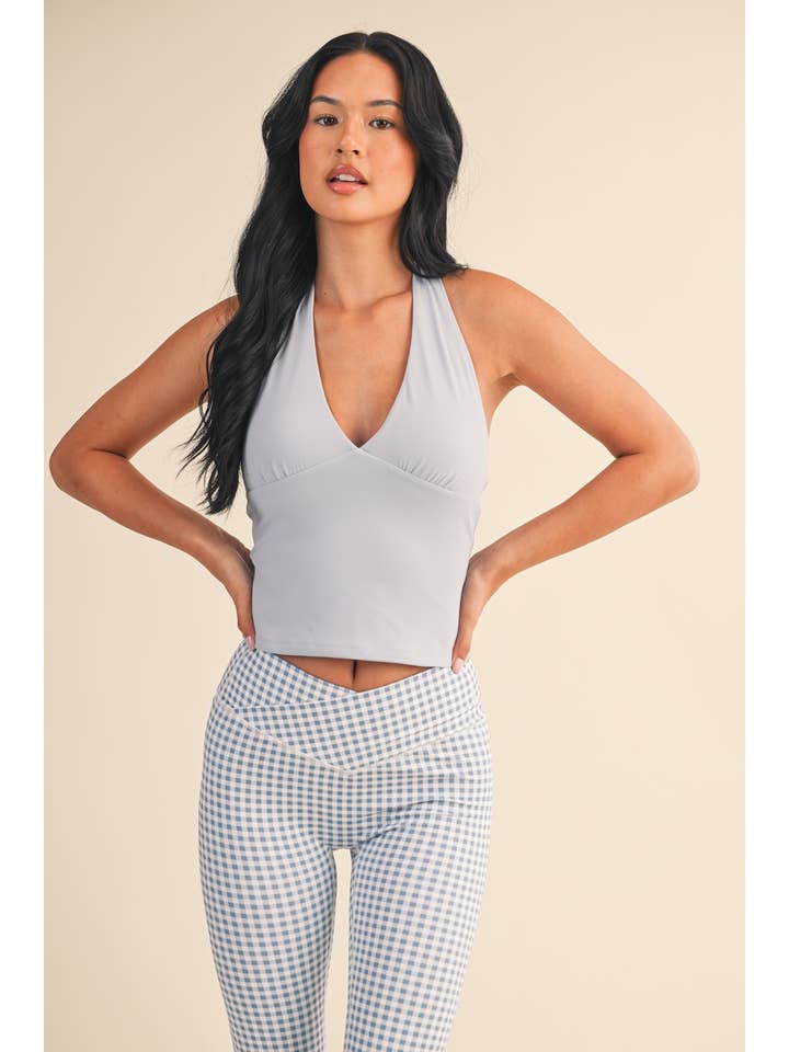 KIMBERLY C - Wholesale Athletic Top - Women's - Plunge Halter Tank27