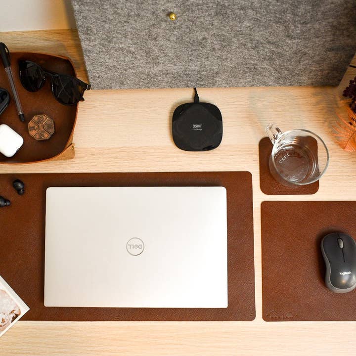 Integral Leather – Großhandel Schreibtischunterlage – Personalisierbare Schreibtischunterlage aus Leder | Bench Blotter Tastatur Mousepad Pad | Saffiano-Echt