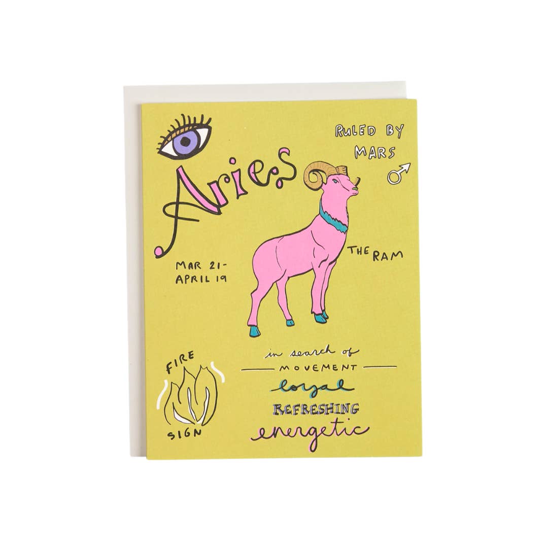 Infinite Spirit - Wholesale Everyday Greeting Card - Astrology Collection Aries Card