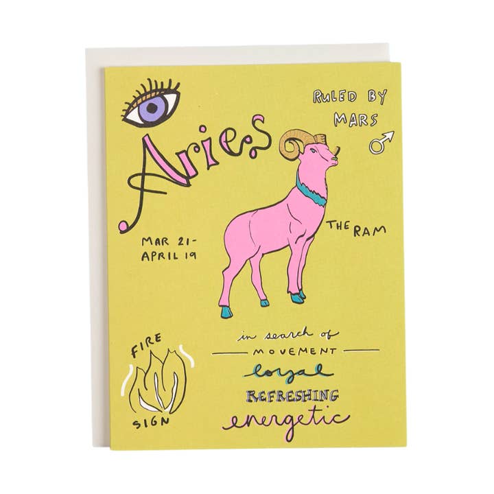 Infinite Spirit - Wholesale Everyday Greeting Card - Astrology Collection Aries Card0