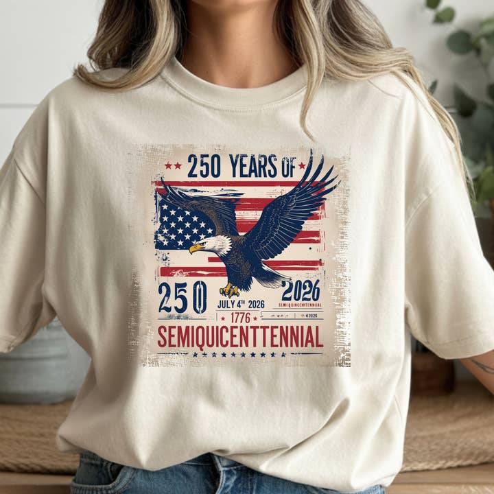 250 Years USA Semiquincentennial Patriotic T-Shirt 4th July for wholesale by TheWorldOfMYes