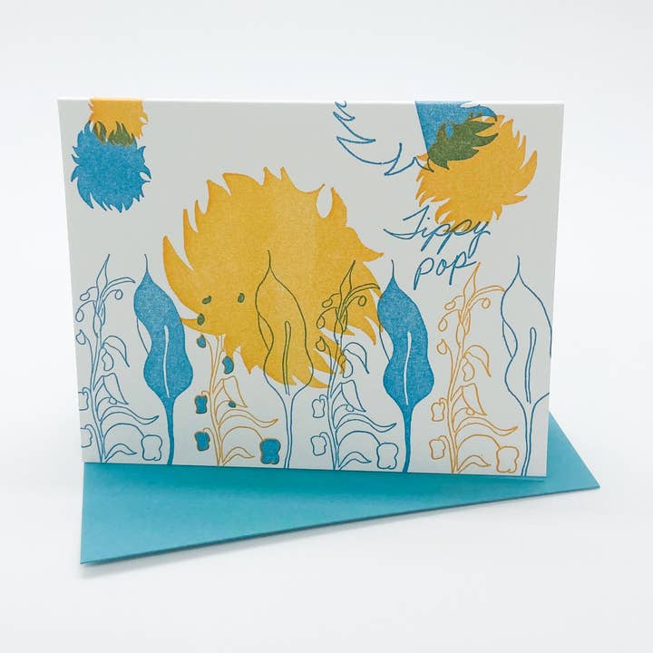 Tarjeta Floral - Linterna para venta al por mayor de Letterpress PLAY