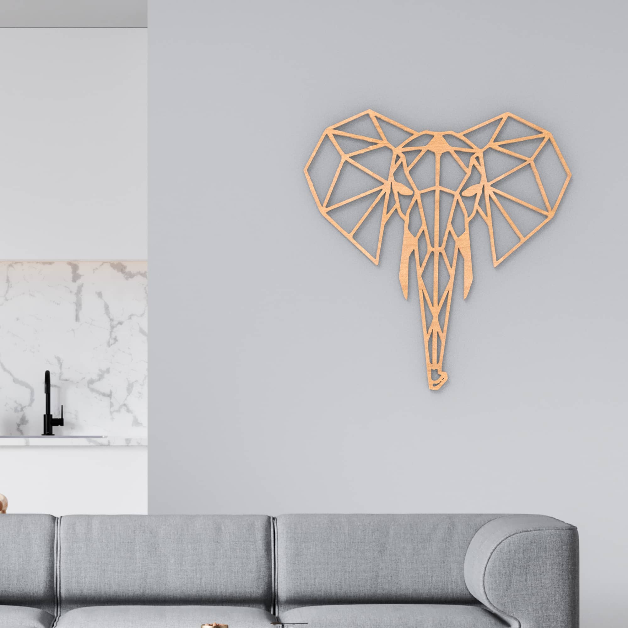 PeroWorx Designs - Wholesale Wall Accent - Geometric Elephant Wood Wall Decoration, Wall Art1