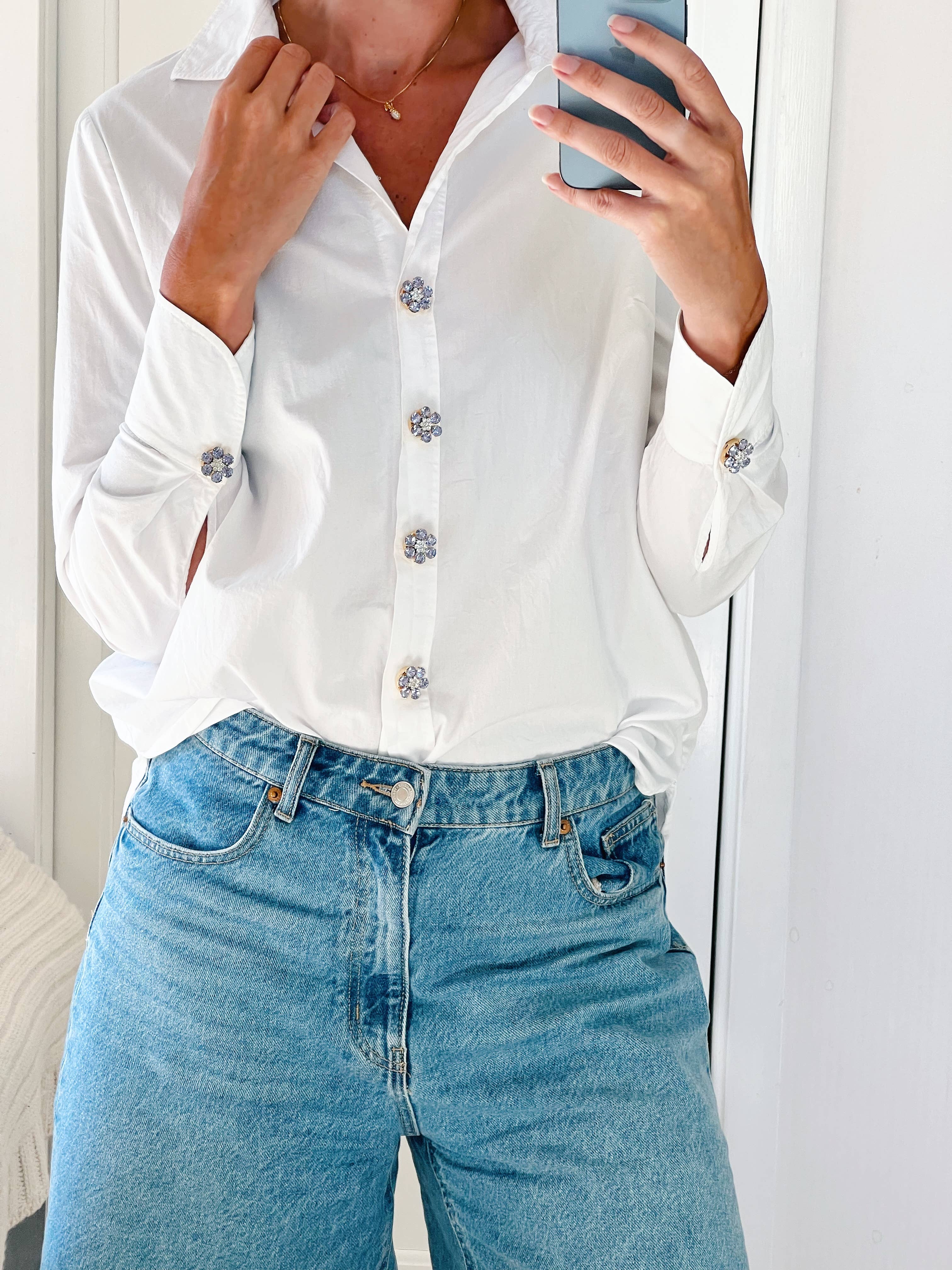 The Shoelace Brand - Vente Boutons de manchette - Hilde – Charm fleur douce violette pour boutons (6 pcs)5