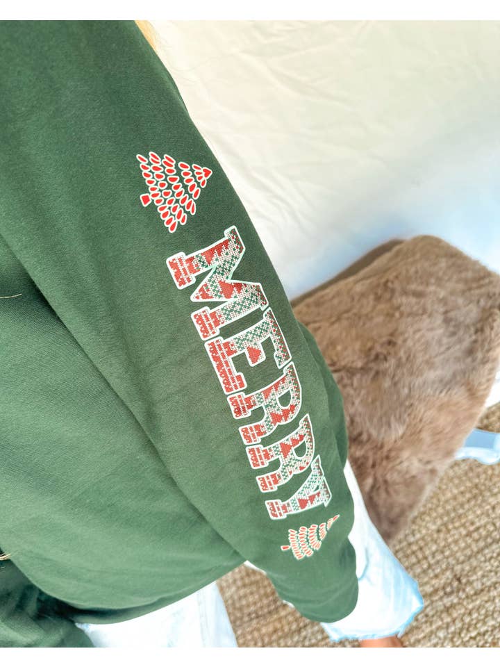Southern Bliss Co. - Wholesale Graphic Sweatshirt - Women's - Merry Christmas Sweashirt
