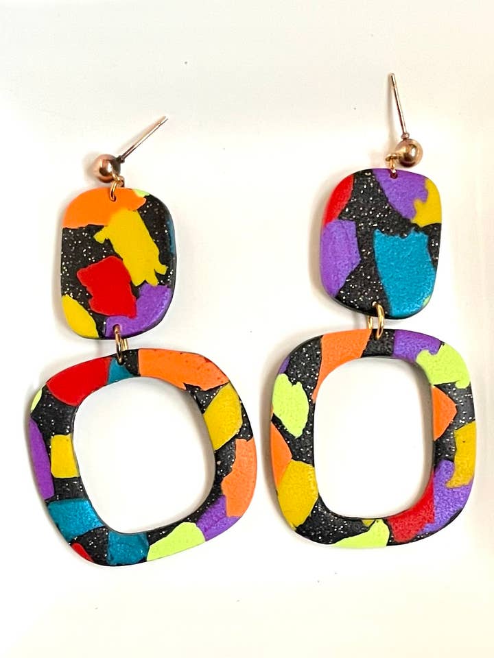 Färgglada Polymer Clay örhängen för wholesale av Clay’d By Whit