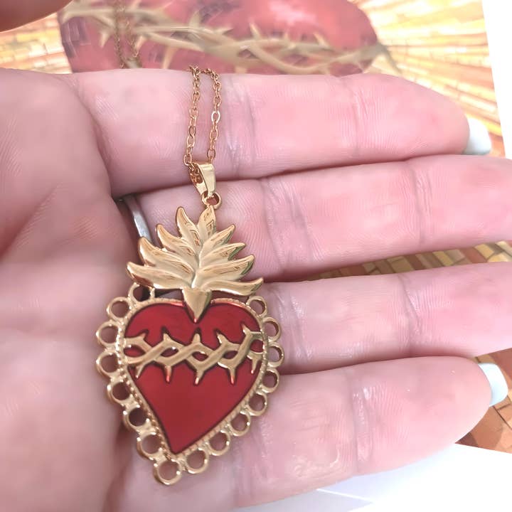 Wild & Free - Wholesale Dangle Earrings - Collar Exvoto Sagrado Corazón3