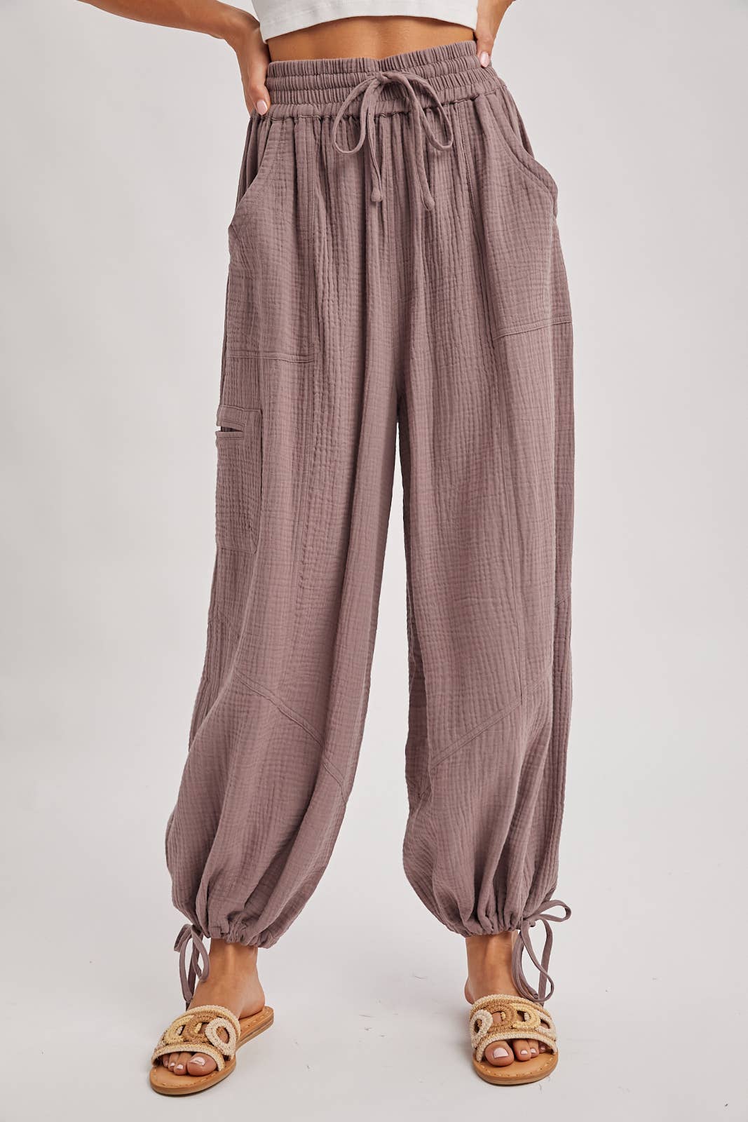 Bluivy - Wholesale Pants - Women's - JOGGER HAREM DRAWSTRING PANTS26