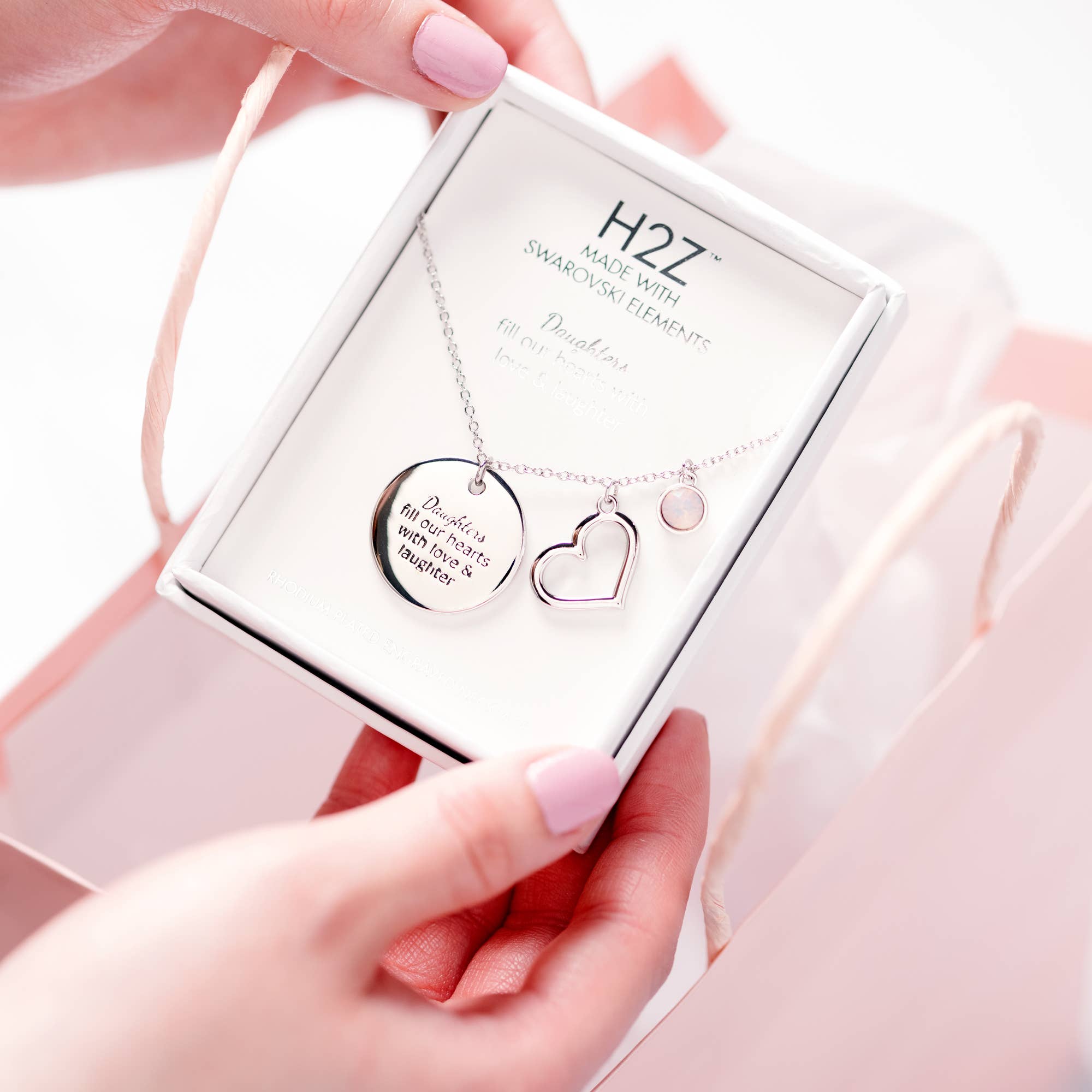 Pavilion – Engroshandel Halskæde med vedhæng – Daughter Rose Water Opal Crystal - Rhodium halskæde3