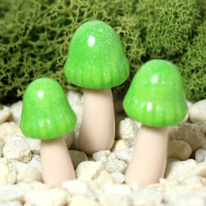Glow in the Dark Fairy Garden Mushroom for wholesale by Mariposa Miniatures