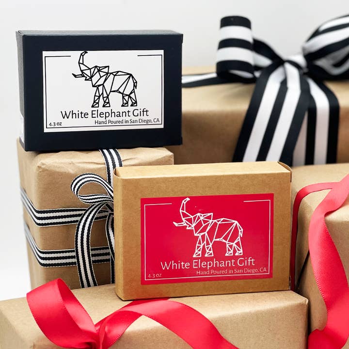 White Elephant 4.3 oz Boxed Bar Soap for wholesale by Natural Selection Bath and Body