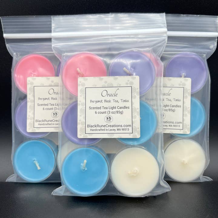 Black Rune Creations - Wholesale Tea Light Candles - Oracle Natural Soy Wax Tea Light Candles1