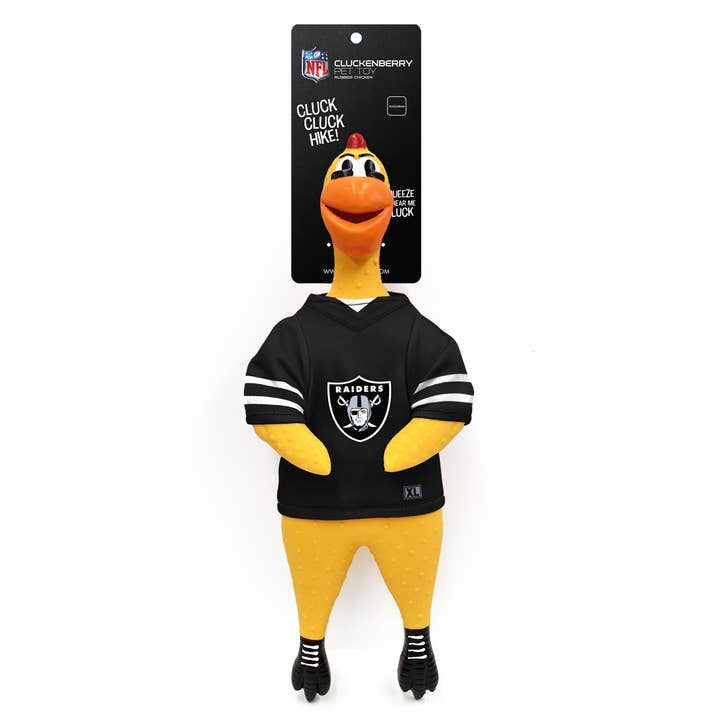 Little Earth Productions - Wholesale Pet Squeaky Toy - Dog - NFL Las Vegas Raiders Rubber Chicken Pet Toy2
