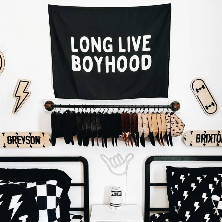 Cherrypick - Wholesale Banner - Kids & Baby - Long Live Boyhood Banner | Boys Room Fabric Wall Sign